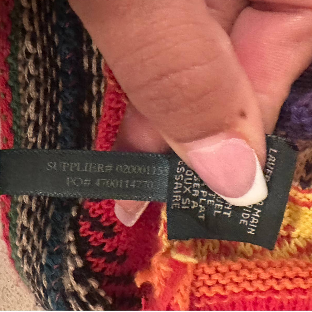 LRL Lauren Jean Co. Striped Southwestern Knit Sweater – Size XL - Picture 10 of 10